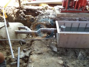 汙水系統-油脂截流槽&汙水曝氣池